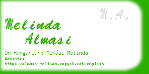 melinda almasi business card